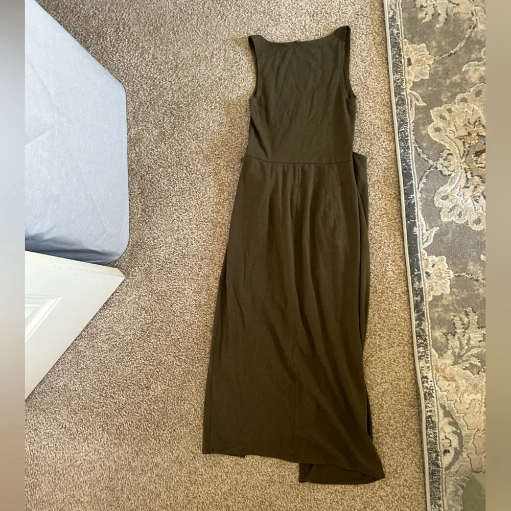 French Connection Asymmetrical Olive Dress - Picture 2 of 3